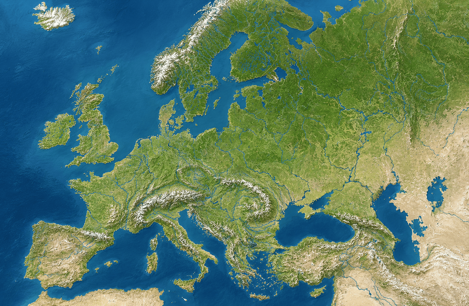mapa de europa. agua contaminada por nitratos