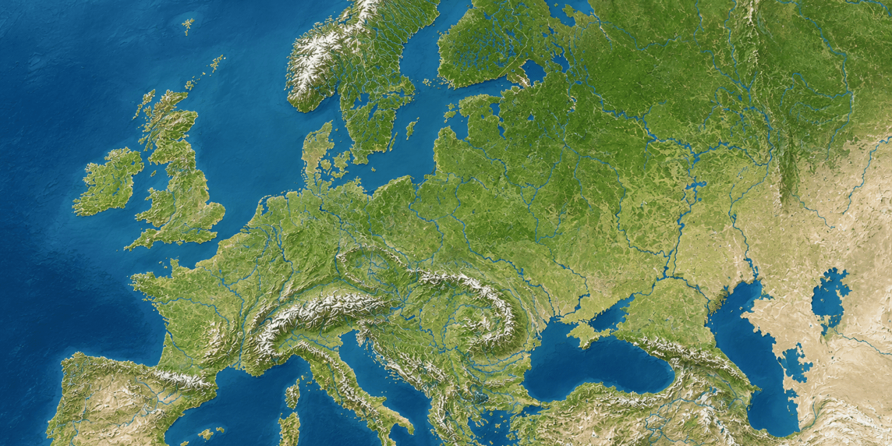 Map of Europe: Water Contaminated by Nitrates