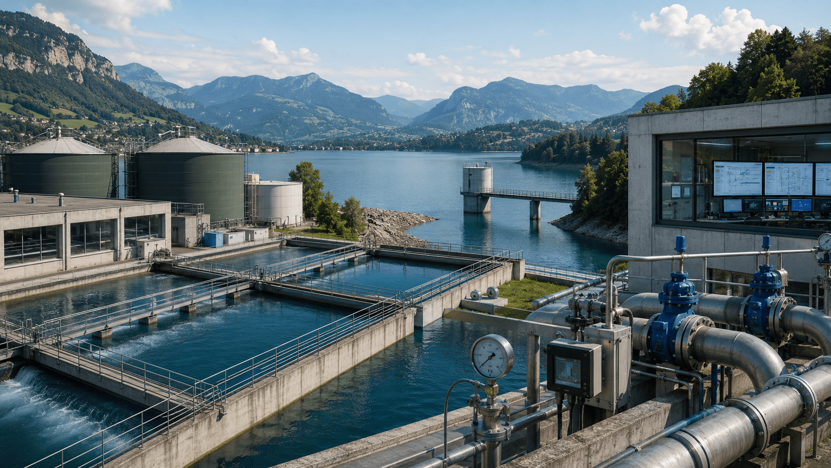 instalacion tratamiento de agua embalse